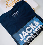 T-KREKLS JACK&JONES , TUMŠI ZILĀ KRĀSĀ
